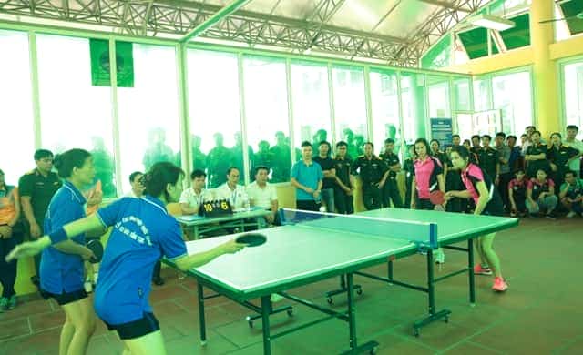 <span>Trận tranh tài nảy lửa giữa đội tuyển Bóng bàn Cơ quan Tổng cục và Đội tuyển bóng bàn Nhà máy Z121.</span>