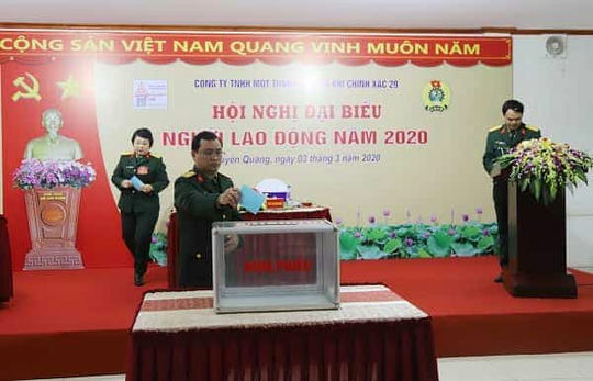  Công ty Cơ khí chính xác 29 tổ chức Hội nghị đại biểu người lao động năm 2020 