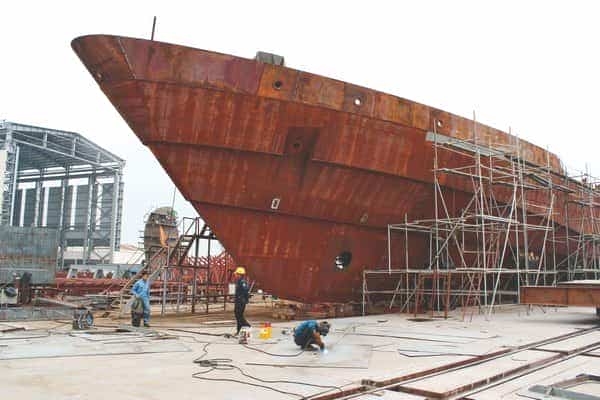  Vật tư thép trong đóng tàu quân sự 