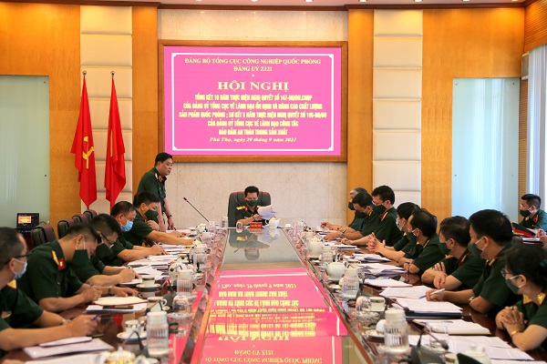 Đảng ủy Z121 sơ, tổng kết 2 nghị quyết quan trọng về sản xuất quốc phòng