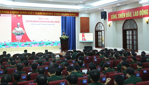 Tổng cục Công nghiệp quốc phòng thông báo nhanh kết quả Hội nghị lần thứ tư Ban chấp hành Trung ương Đảng khoá XIII
