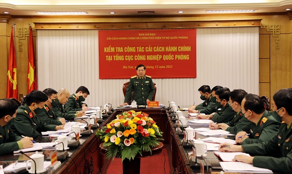 Bộ Quốc phòng kiểm tra công tác cải cách hành chính tại Tổng cục Công nghiệp quốc phòng