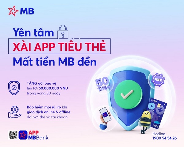 MB kích hoạt gói bảo vệ 50 triệu đồng trong 30 ngày cho khách hàng