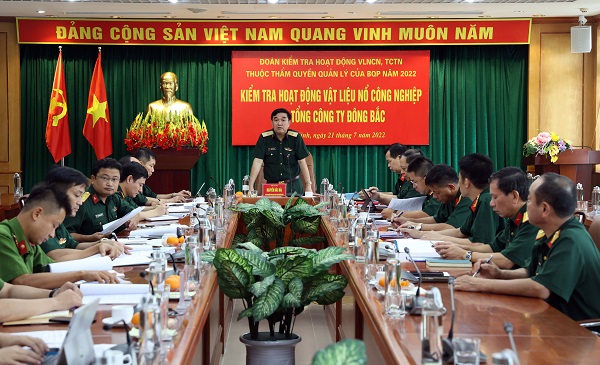 Kiểm tra hoạt động vật liệu nổ công nghiệp tại Tổng công ty Đông Bắc