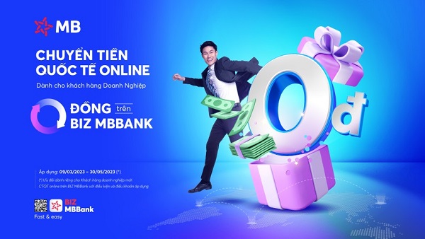 Miễn phí chuyển tiền quốc tế trên BIZ MBBank