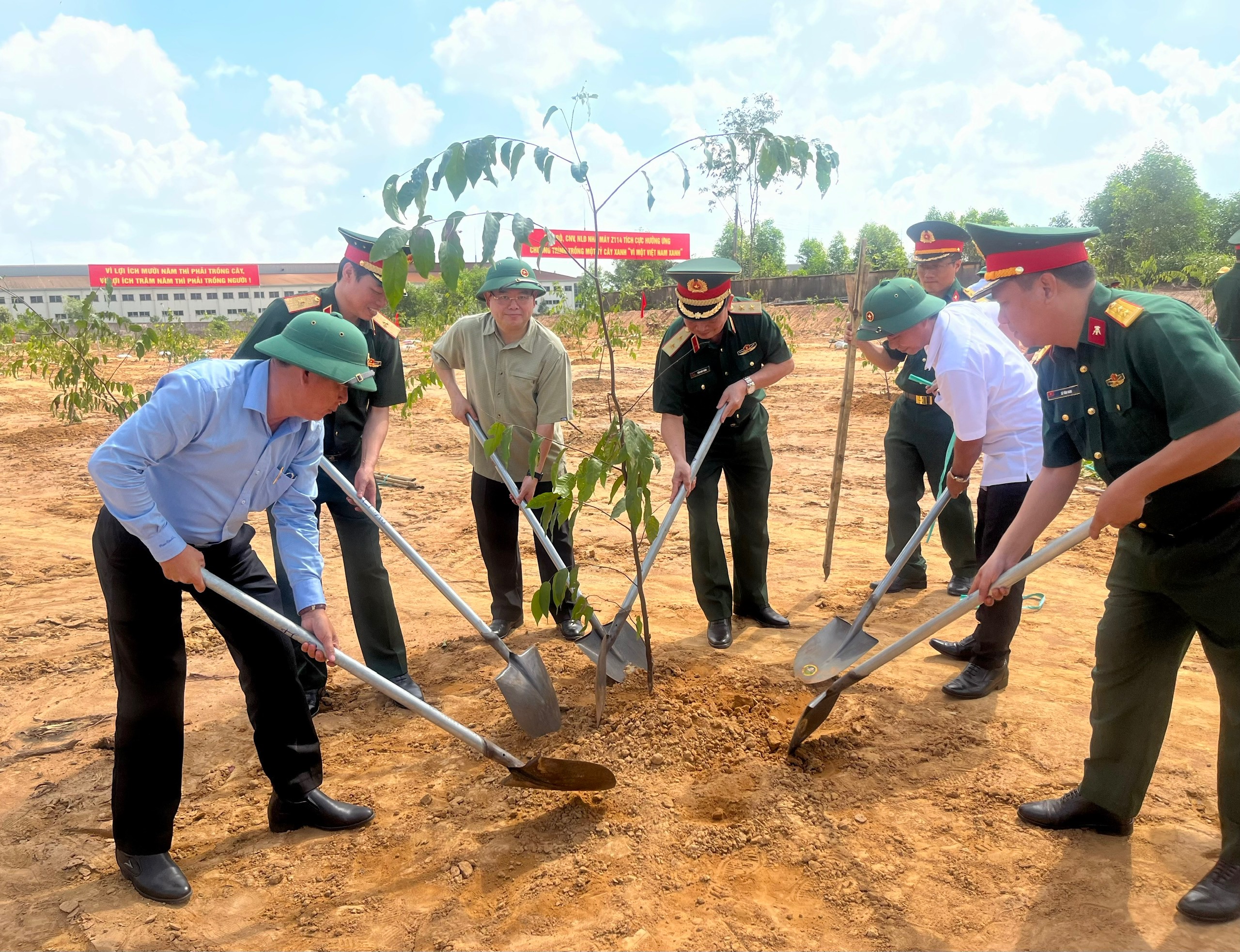 2.100 cây sao đen được trồng mới tại Nhà máy Z114