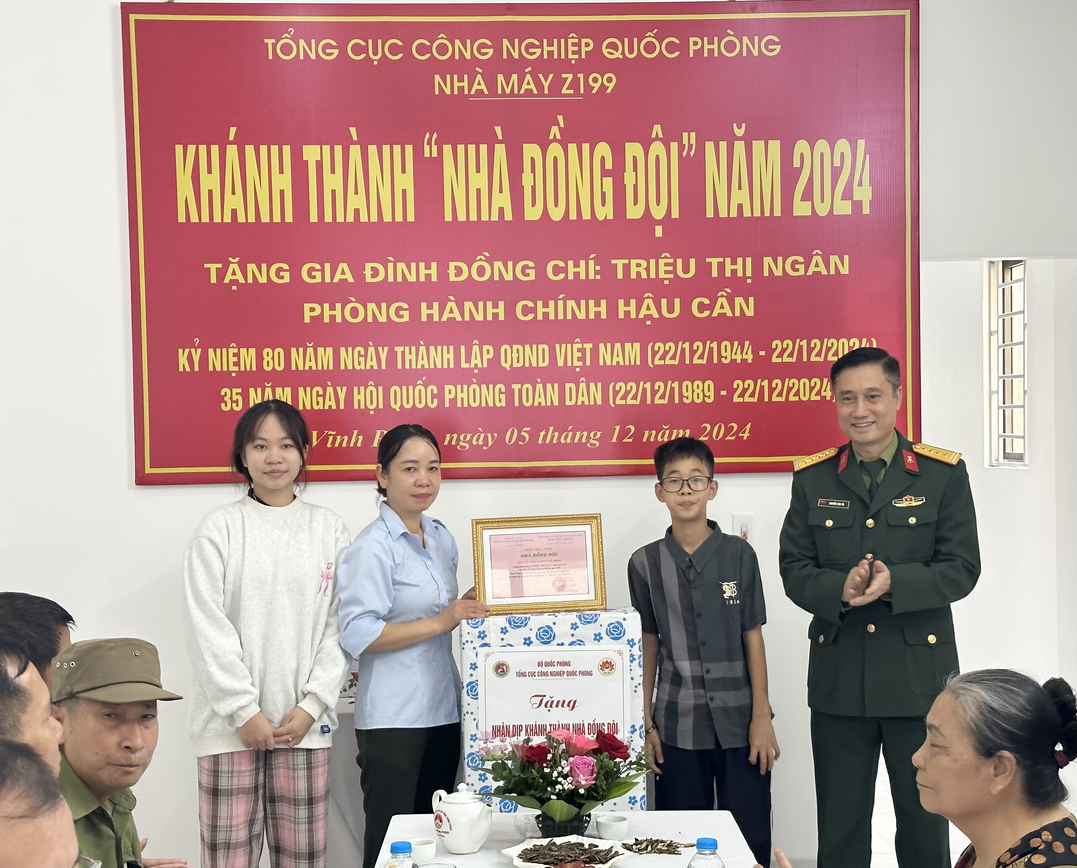 Nhà máy Z199 khánh thành và bàn giao “Nhà đồng đội”