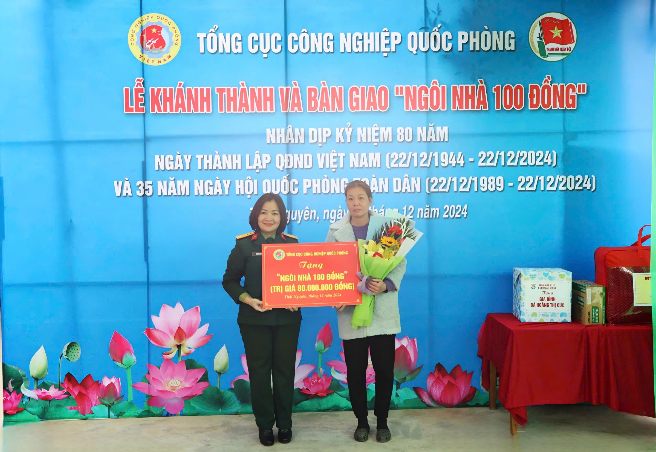 Tổng cục Công nghiệp quốc phòng bàn giao “Ngôi nhà 100 đồng” tại Thái Nguyên