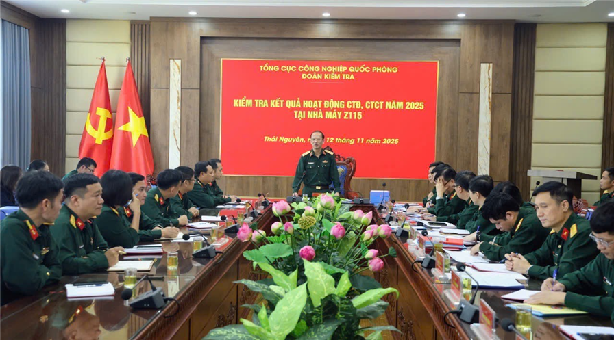 Kiểm tra toàn diện công tác Đảng, công tác chính trị tại Nhà máy Z115